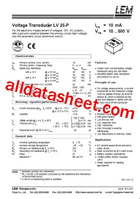 lv25 p datasheet.